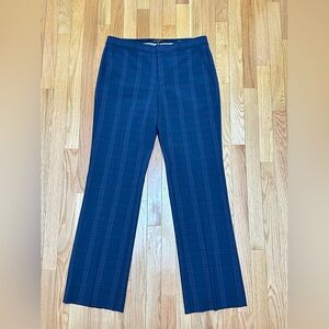 NWOT Banana Republic Blue Plaid Flare Pants